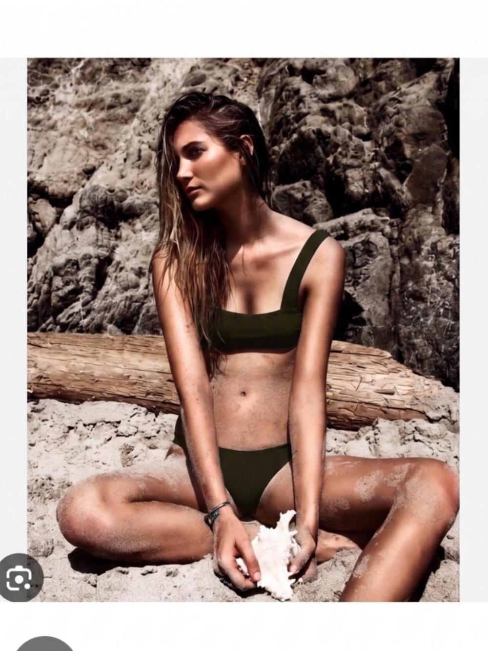 Tori Praver Tamarind Black Tie-Back Bikini Top